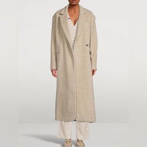 Vanessa Hong x Birgitte Herskind Wanda Wool Coat Size 38 US 6 Moretto Light Tan